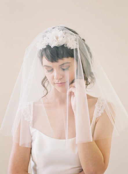 3 Silk Organza Flower Hair pins #102HC