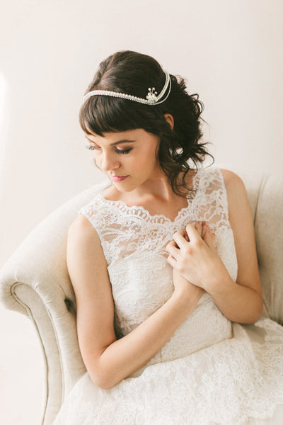 1950's Style Bridal Headpiece #301HP