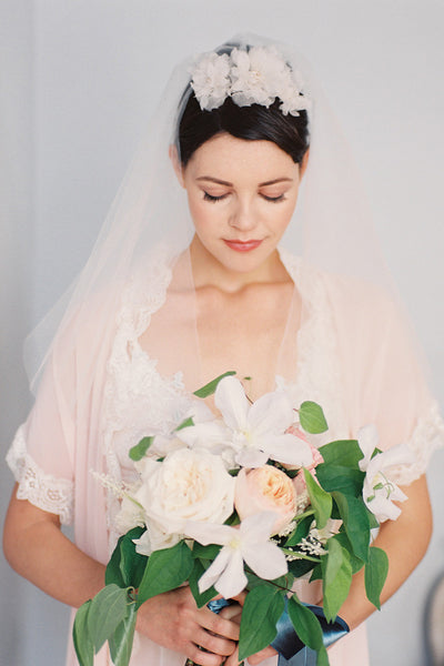 3 Silk Organza Flower Hair pins #102HC