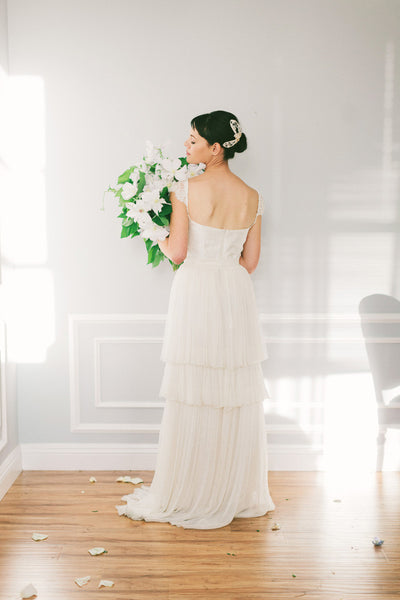 Bridal Lace and Crystal Hair Comb #100HC