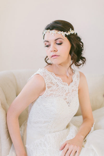 Crystal Lace Vine Wedding Headpiece #217HB