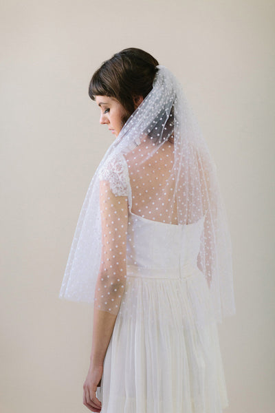 Elbow Length Polka Dot Veil #705V