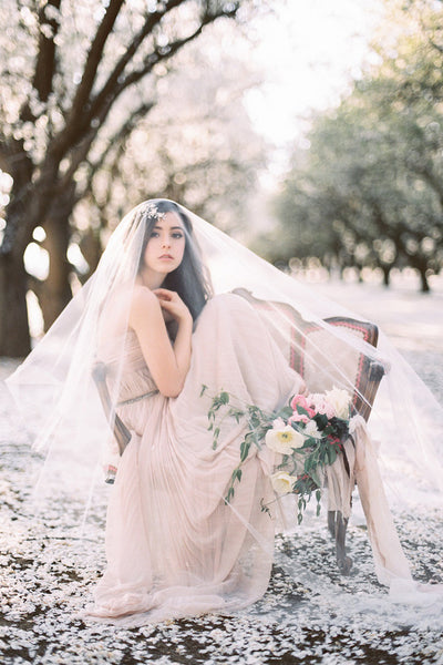 Flower and Pearl Bridal Hair Comb Set of 2 #112HC