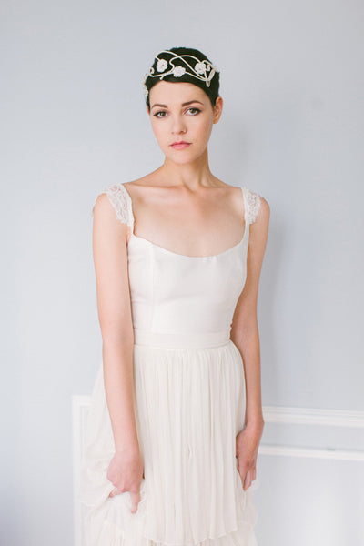 Crystal and Pearl Wedding Tiara #800TA