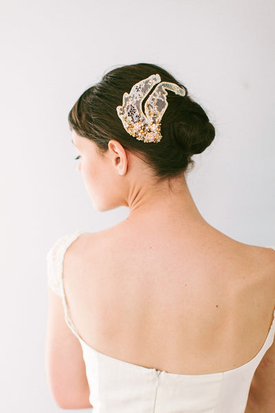 Lace Wings with Pearls and Crystals #109HC