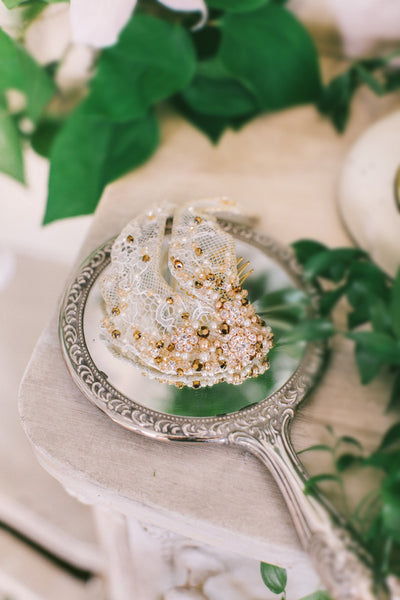 Lace Wings with Pearls and Crystals #109HC