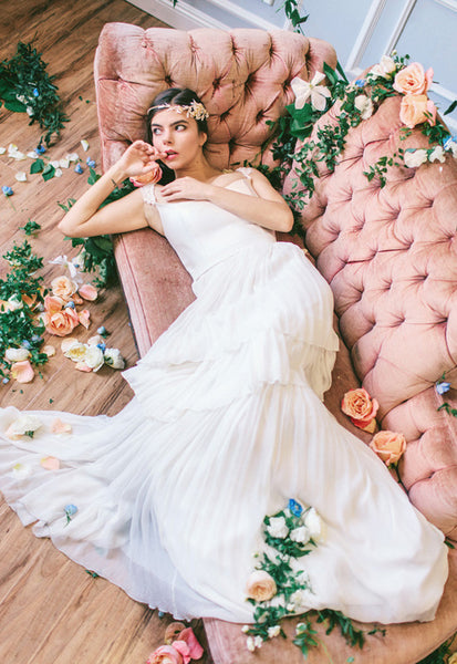 Lace and Crystal Wedding Headband #215HB