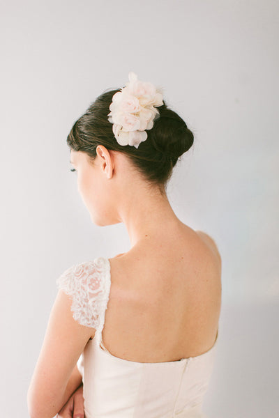 Silk Flower Hair Comb #110HC