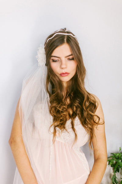 Single Tier Waltz Length Veil #709V