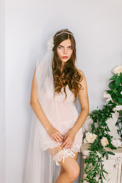 Single Tier Waltz Length Veil #709V