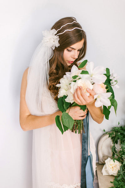 Single Tier Waltz Length Veil #709V