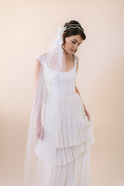 Single Tier Waltz Length Veil #709V