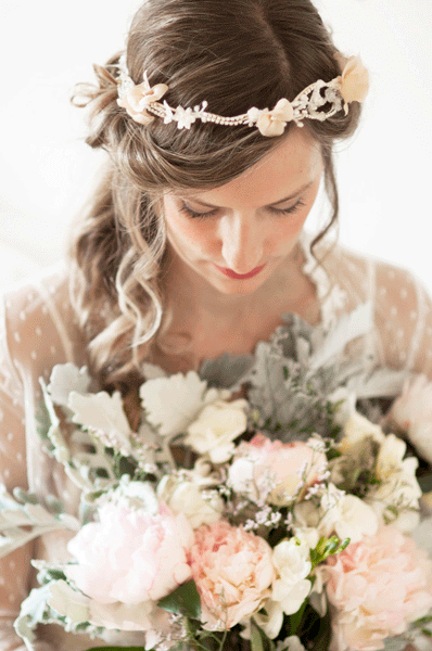 Silk Floral Lace Vine Bridal Headband #225HB