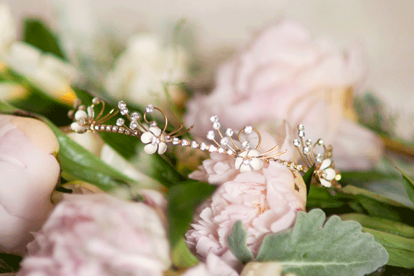 Forget Me Nots Crystal Flower Wedding Tiara #801TA