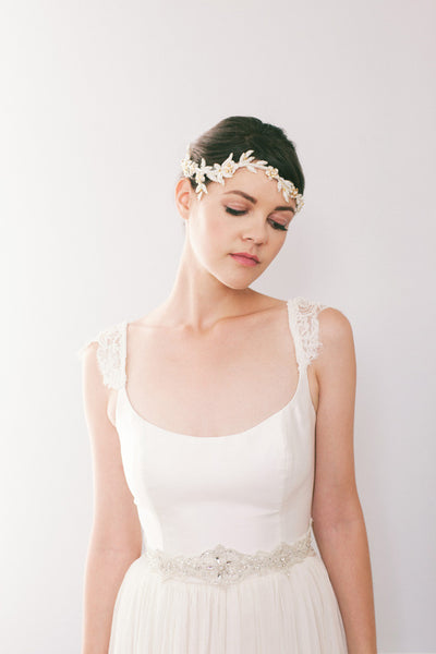 Crystal Lace Vine Wedding Headpiece #217HB