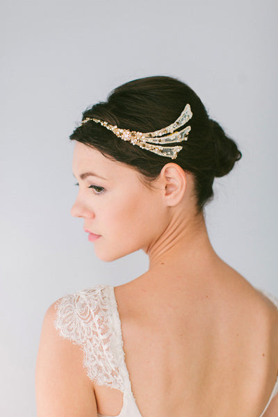 Dark Crystal Bridal Headpiece #226HB