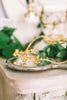 Gold Flower Cluster Crystal Bridal Headband - #202HB