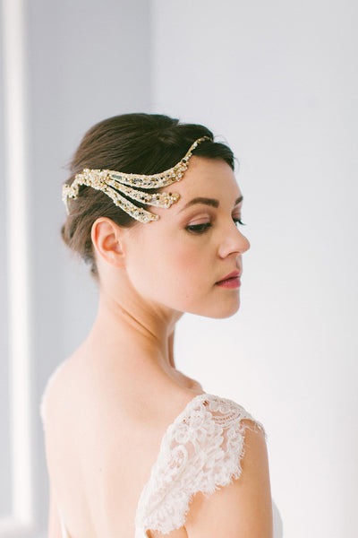 Dark Crystal Bridal Headpiece #226HB