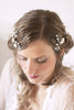 Flower and Pearl Bridal Hair Comb Set of 2 #112HC